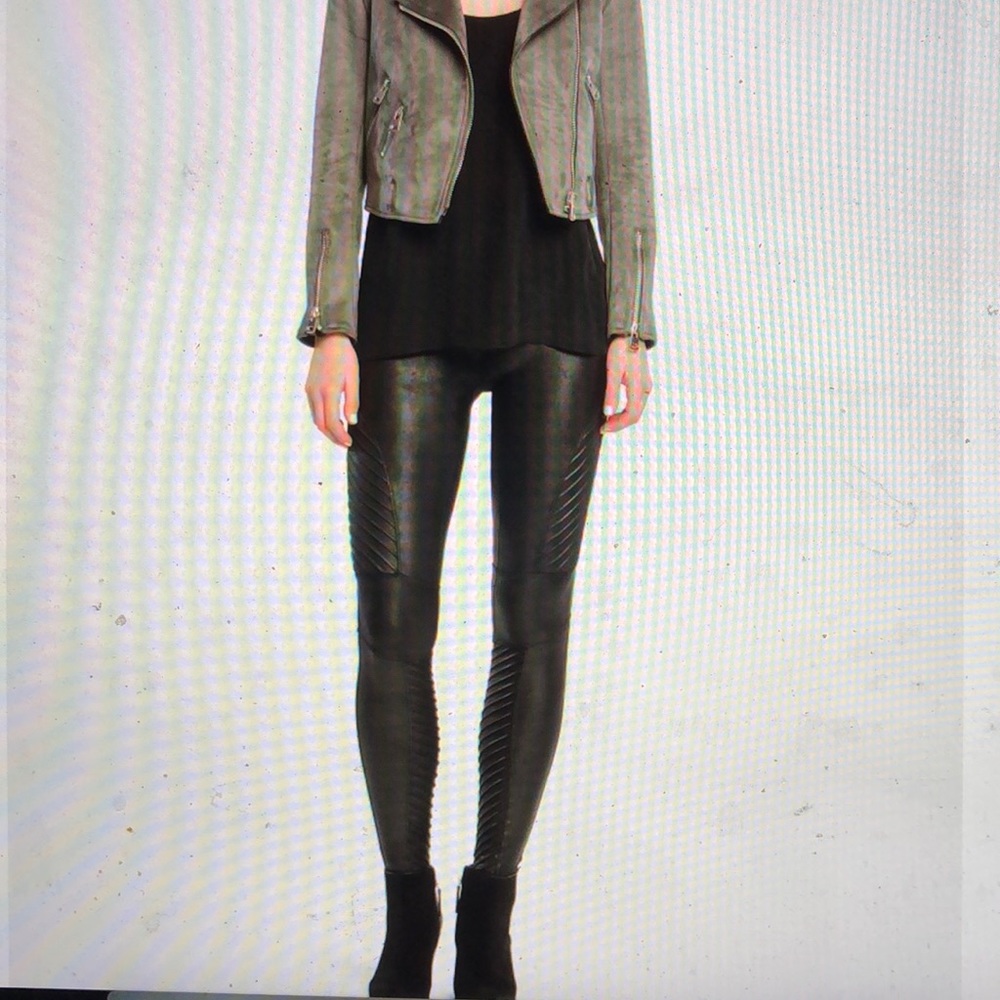 Spanx faux leather Moto leggings